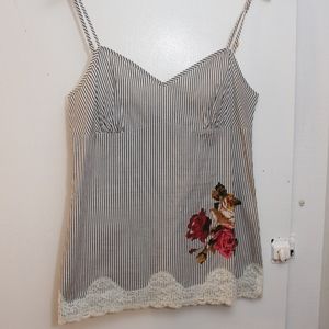 Express striped cami with floral design